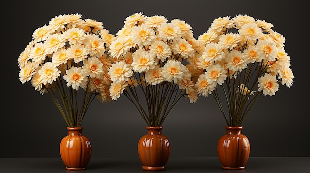 3d rendered photo of flowers