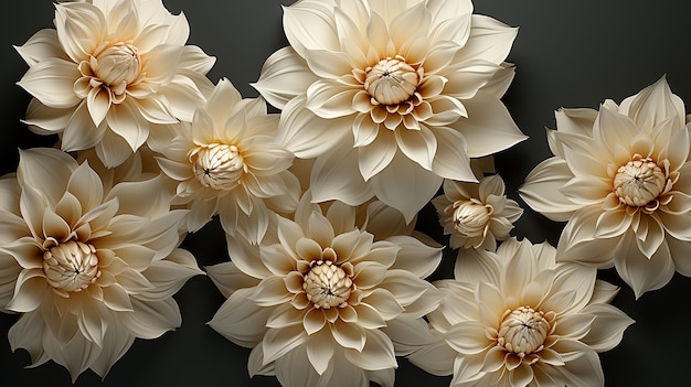 3d rendered photo of flowers