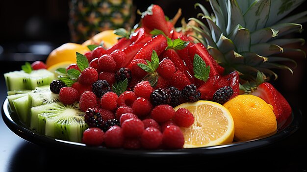 3d rendered photo of fruits design