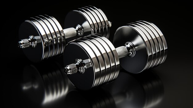 3d rendered photo of gym dumbell