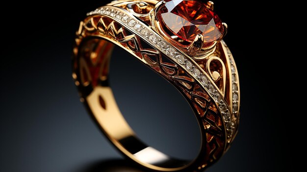 3d rendered photo of jewelry ring and bangle design