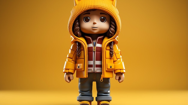 3d rendered photo of mini cartoonish character design