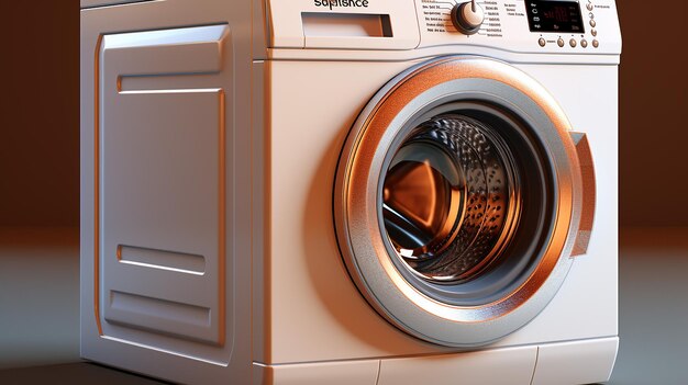 Фото 3d rendered photo of automatic cloth washing machine