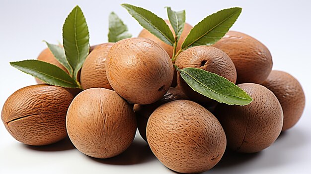 Foto 3d rendered photo of sapodilla fruit design