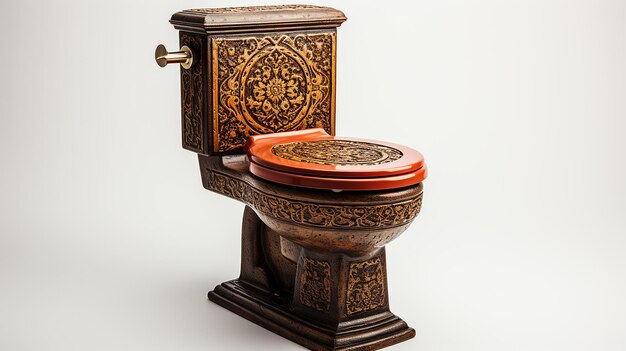 Фото 3d rendered photo of seat toilet on a simple background