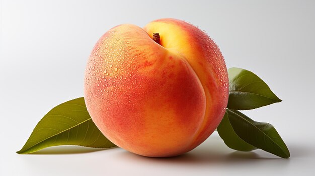 Photo 3d rendered photo of peach on a plain background