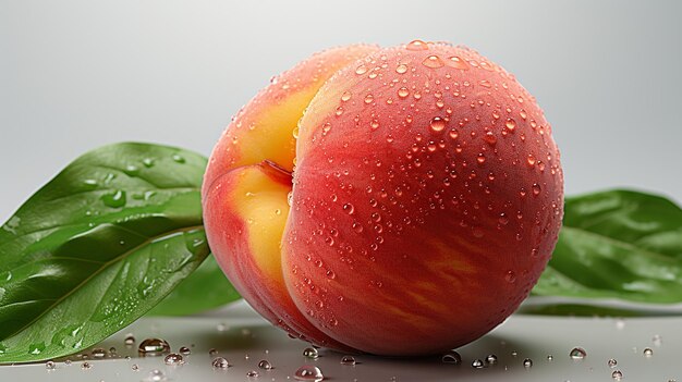 Photo 3d rendered photo of peach on a plain background