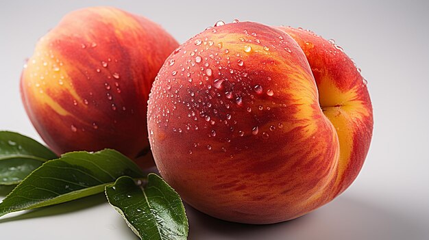 Photo 3d rendered photo of peach on a plain background