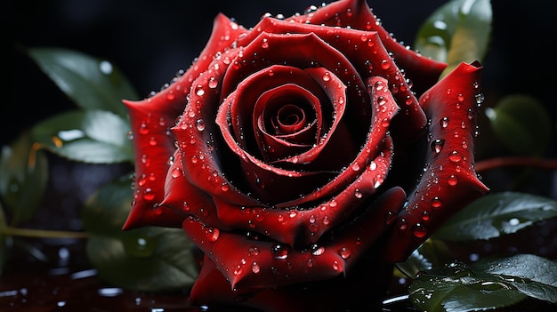 3d rendered photo of red rose