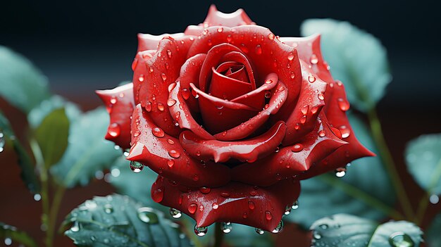 3d rendered photo of red rose