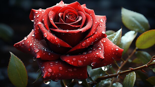 3d rendered photo of red rose