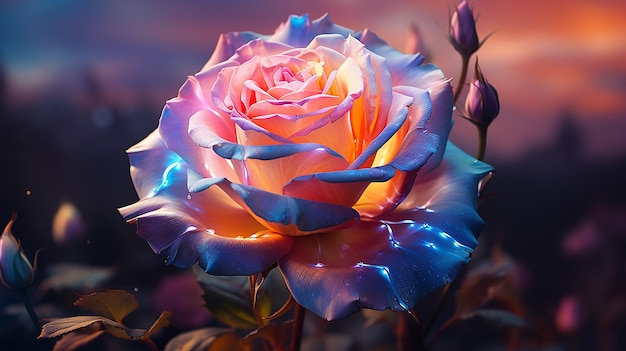 3d rendered photo of red rose