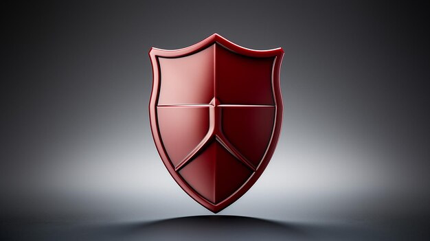 Photo 3d rendered photo of shield
