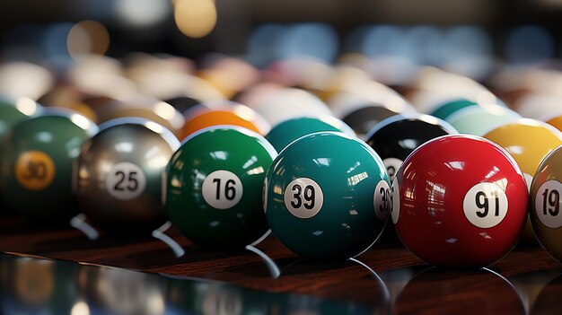 Photo 3d rendered photo of snooker balls