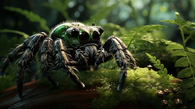 3d rendered photo of spider