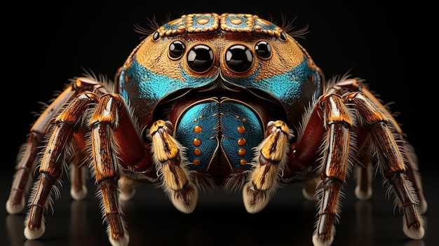 3d rendered photo of spider