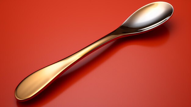 Photo 3d rendered photo of spoon