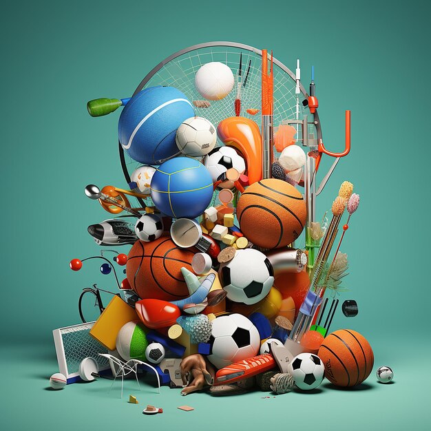 3d rendered photo of sports