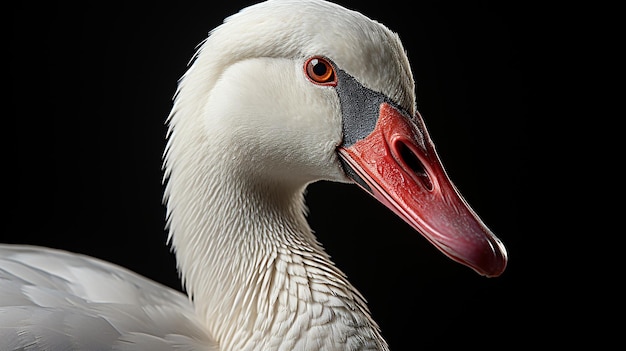 3d rendered photo of swan in water