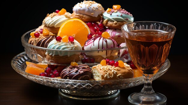 3d rendered photo of sweets with different variety