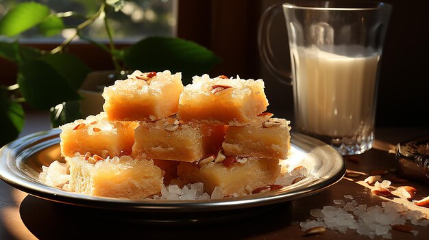 a 3d rendered photo of various variety of sweets