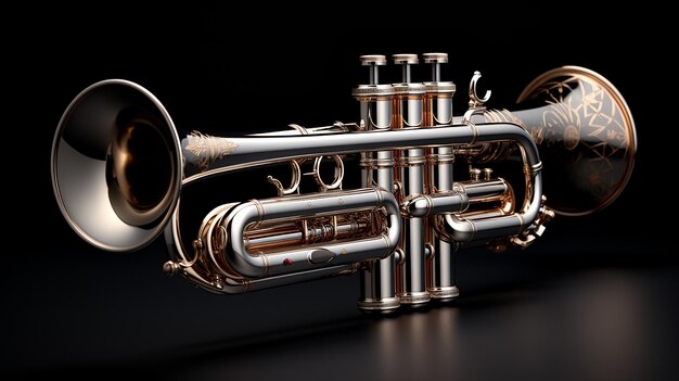 Photo 3d rendered photo of wind instrument