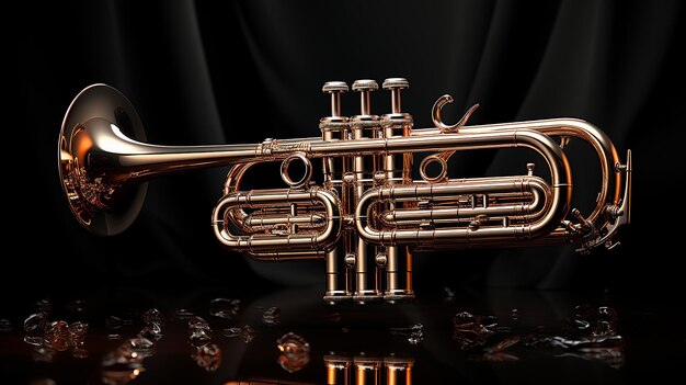 Photo 3d rendered photo of wind instrument