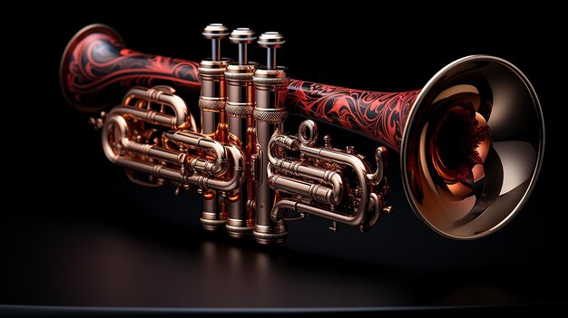 Photo 3d rendered photo of wind instrument