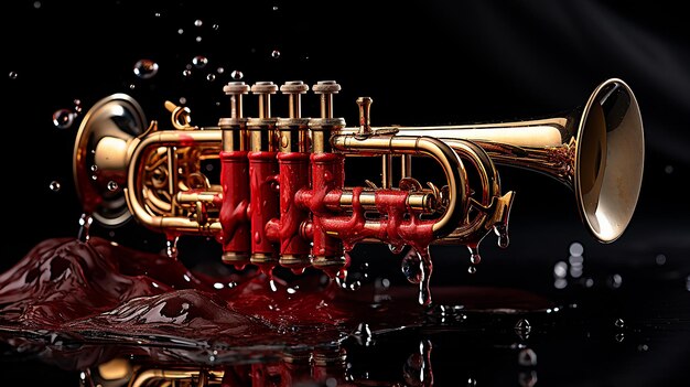 Photo 3d rendered photo of wind instrument