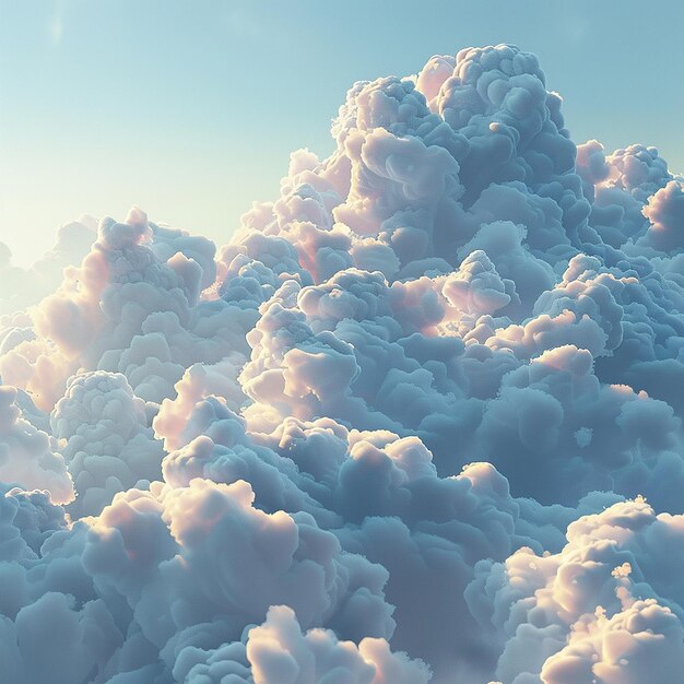 3D rendered Photorealistic style clouds