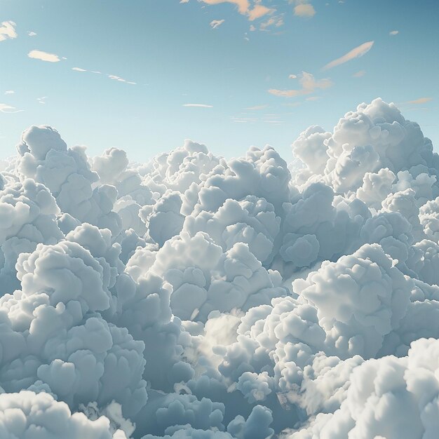 3D rendered Photorealistic style clouds