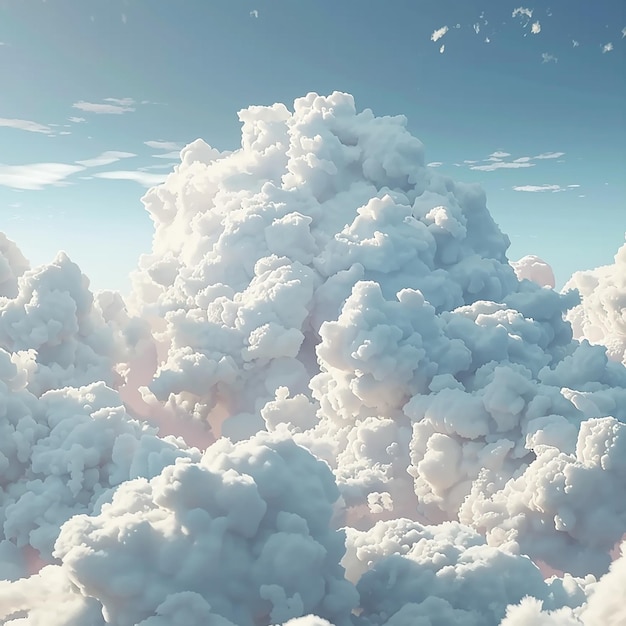 3D rendered Photorealistic style clouds