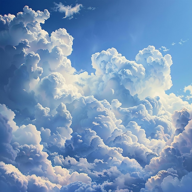 Photo 3d rendered photorealistic style clouds