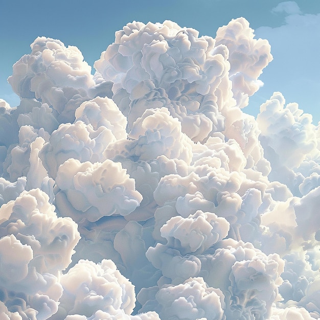Photo 3d rendered photorealistic style clouds