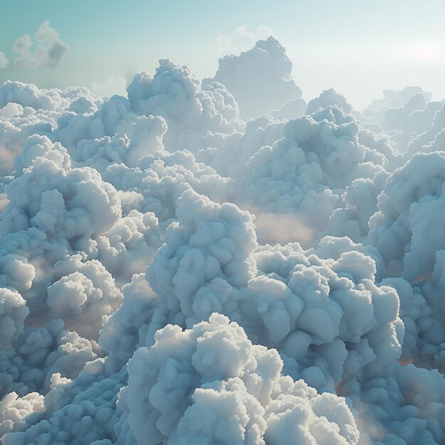 Photo 3d rendered photorealistic style clouds