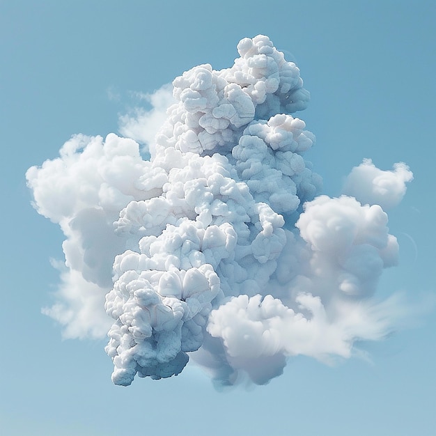 Photo 3d rendered photorealistic style clouds