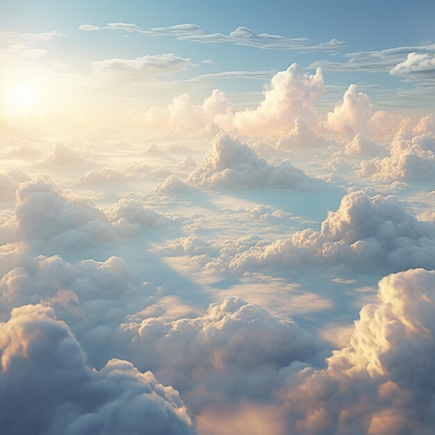 Photo 3d rendered photorealistic style clouds