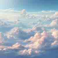 Photo 3d rendered photorealistic style clouds