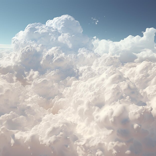 Photo 3d rendered photorealistic style clouds