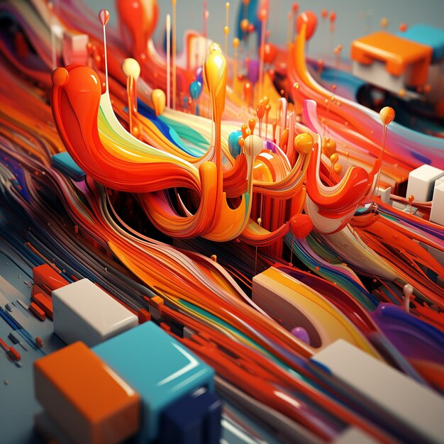 Photo 3d rendered photos of artistic abstract art screen wallpapers