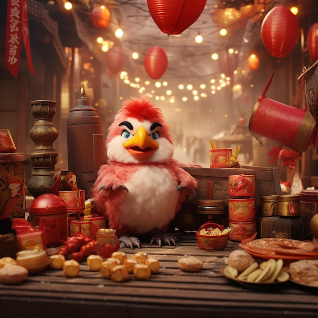 3d rendered photos of Chinese new year celebration