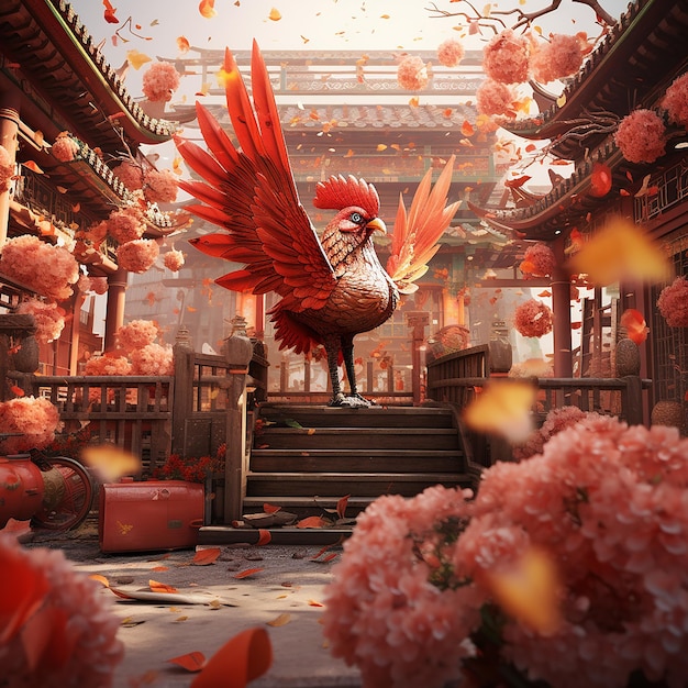 3d rendered photos of chinese new year