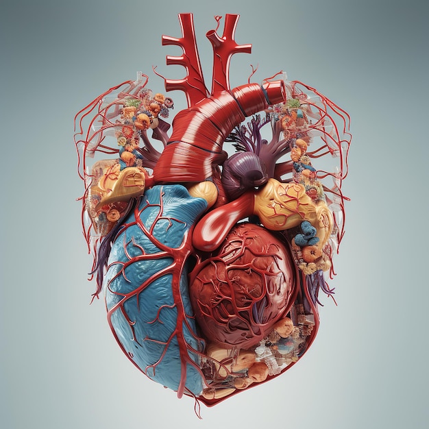 3d rendered photos of different organs of human