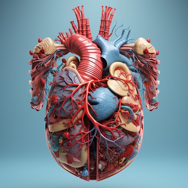 Photo 3d rendered photos of different organs of human