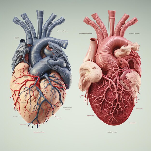 3d rendered photos of different organs of human