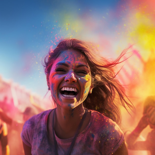 Photo 3d rendered photos of holi