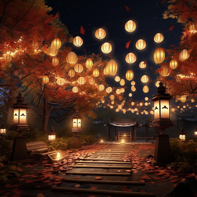 3d rendered photos of lantern festival