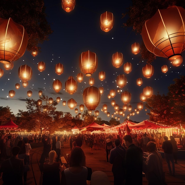 3d rendered photos of lantern festival