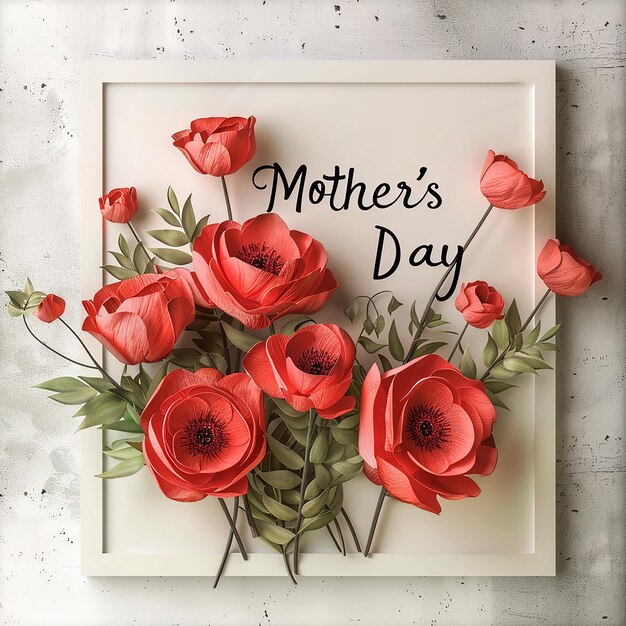 3d rendered photos of mother day illustration