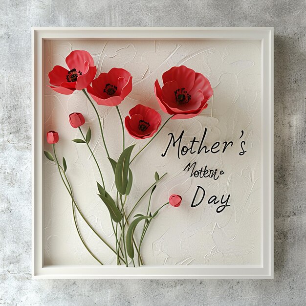 3d rendered photos of mother day illustration